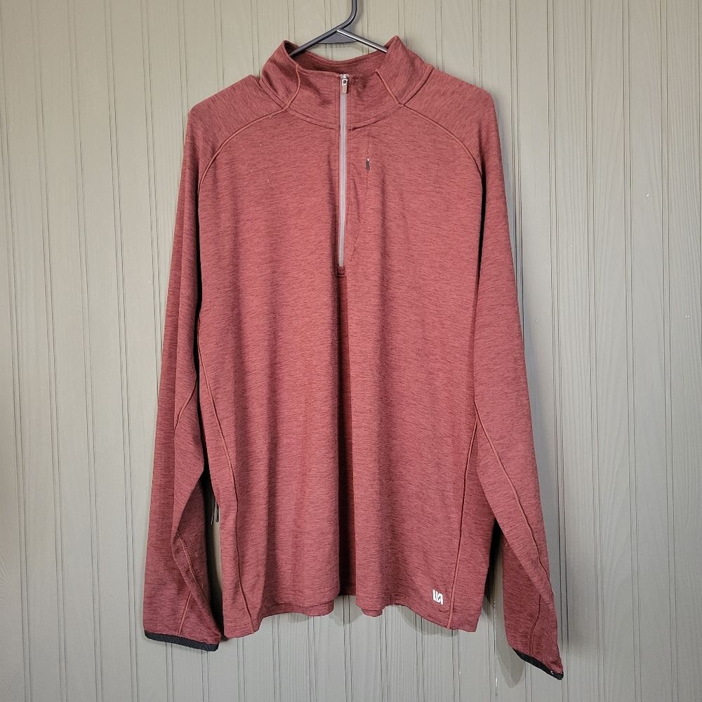 VRST Quarter Zip Accelerate Pullover Shirt Long Sleeve Wicking Red Men's XL